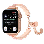 Bracelet chaîne perles de coquillage en métal, pour Apple Watch SE 40mm, Apple Watch SE 44mm, Apple Watch Series 6 40mm, Apple Watch Series 6 44mm, Apple Watch Series 5 44mm, Apple Watch Series 5 40mm, Apple Watch Series 4 44mm