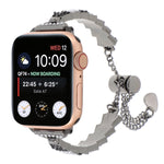 Bracelet chaîne perles de coquillage en métal, pour Apple Watch SE 40mm, Apple Watch SE 44mm, Apple Watch Series 6 40mm, Apple Watch Series 6 44mm, Apple Watch Series 5 44mm, Apple Watch Series 5 40mm, Apple Watch Series 4 44mm