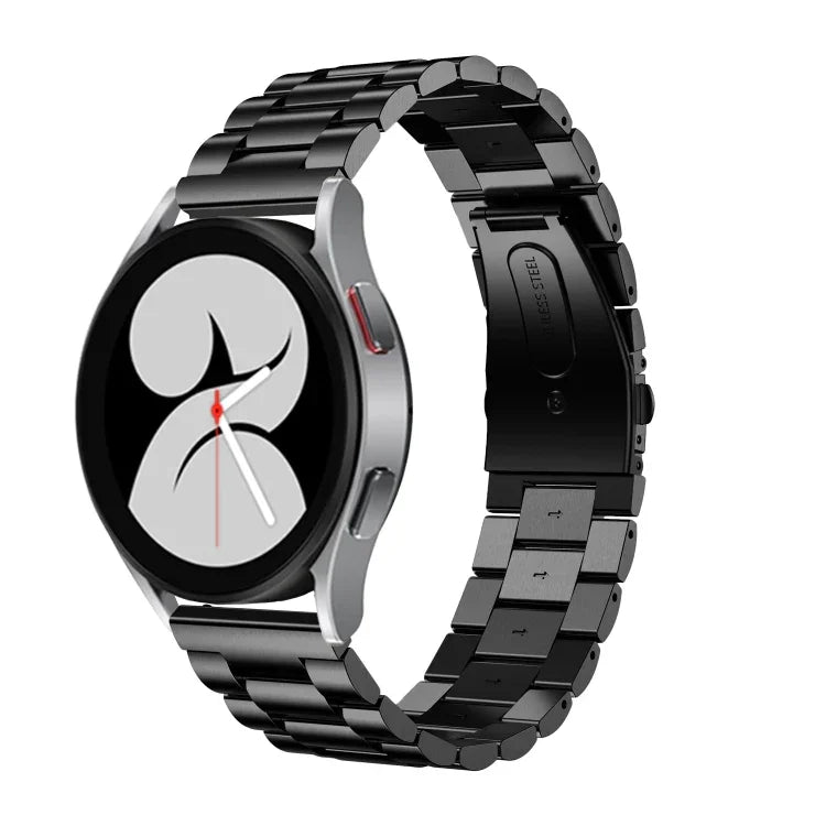 Bracelet de montre en acier inoxydable à trois billes à tête plate, pour Samsung Galaxy Watch6 / 6 Classic