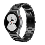Bracelet de montre en acier inoxydable à trois billes à tête plate, pour Samsung Galaxy Watch6 / 6 Classic