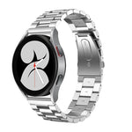 Bracelet de montre en acier inoxydable à trois billes à tête plate, pour Samsung Galaxy Watch6 / 6 Classic