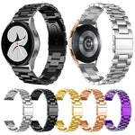 Bracelet de montre en acier inoxydable à trois billes à tête plate, pour Samsung Galaxy Watch6 / 6 Classic