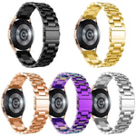Bracelet de montre en acier inoxydable à trois billes à tête plate, pour Samsung Galaxy Watch6 / 6 Classic