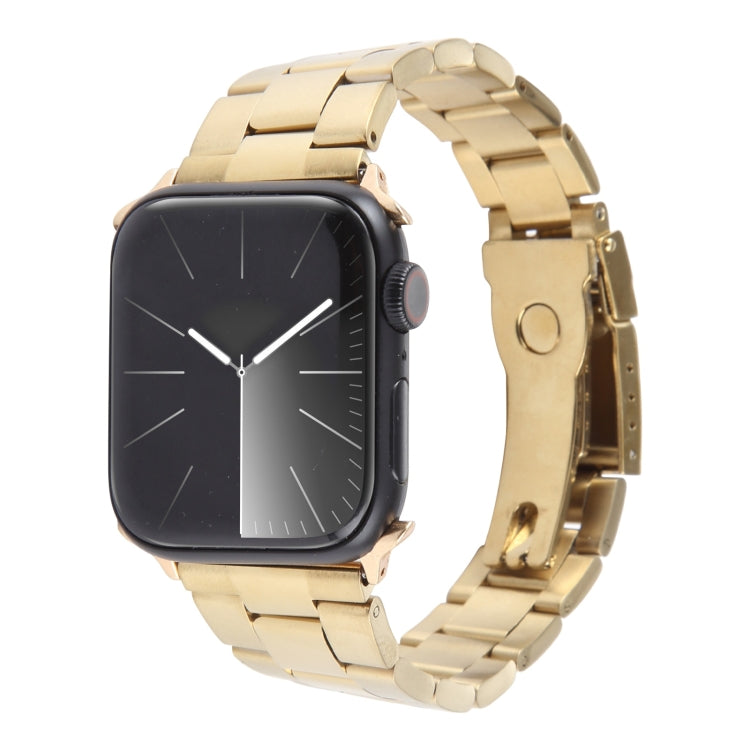 Bracelet de montre en acier inoxydable à trois billes, pour Apple Watch SE 2023 44mm, pour Apple Watch SE 2023 40mm, pour Apple Watch Ultra 2 49mm, pour Apple Watch Series 9 45mm, pour Apple Watch Series 9 41mm