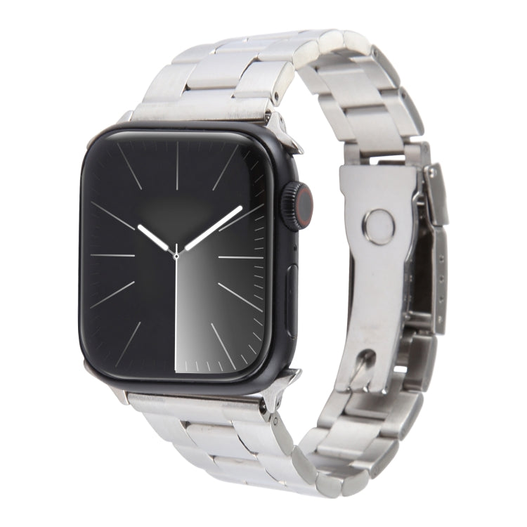 Bracelet de montre en acier inoxydable à trois billes, pour Apple Watch SE 2023 44mm, pour Apple Watch SE 2023 40mm, pour Apple Watch Ultra 2 49mm, pour Apple Watch Series 9 45mm, pour Apple Watch Series 9 41mm