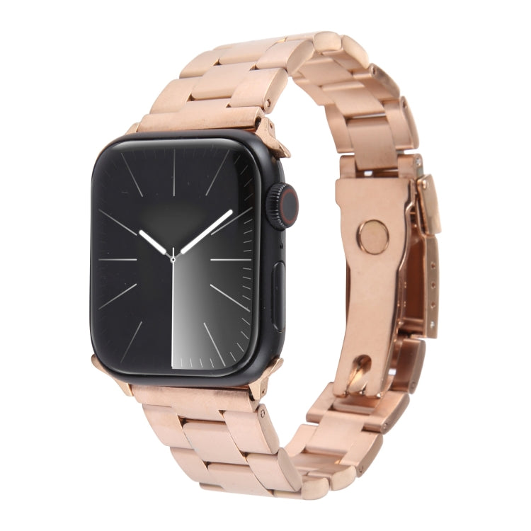 Bracelet de montre en acier inoxydable à trois maillons, pour Apple Watch Ultra 49 mm, pour Apple Watch Series 8 41 mm, pour Apple Watch Series 8 45 mm, pour Apple Watch SE 2022 40 mm, pour Apple Watch SE 2022 44 mm