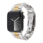 Bracelet de montre en acier inoxydable à trois maillons, pour Apple Watch Ultra 49 mm, pour Apple Watch Series 8 41 mm, pour Apple Watch Series 8 45 mm, pour Apple Watch SE 2022 40 mm, pour Apple Watch SE 2022 44 mm