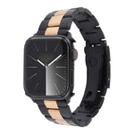 Bracelet de montre trois maillons en acier inoxydable, Pour Apple Watch Series 7 41mm, Pour Apple Watch Series 7 45mm, Pour Apple Watch SE 40mm, Pour Apple Watch SE 44mm, Pour Apple Watch Series 6 40mm