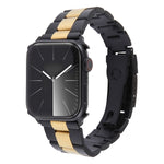 Bracelet de montre trois maillons en acier inoxydable, Pour Apple Watch Series 7 41mm, Pour Apple Watch Series 7 45mm, Pour Apple Watch SE 40mm, Pour Apple Watch SE 44mm, Pour Apple Watch Series 6 40mm