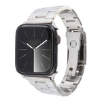 Bracelet de montre trois maillons en acier inoxydable, Pour Apple Watch Series 7 41mm, Pour Apple Watch Series 7 45mm, Pour Apple Watch SE 40mm, Pour Apple Watch SE 44mm, Pour Apple Watch Series 6 40mm