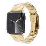 Bracelet de montre trois maillons en acier inoxydable, Pour Apple Watch Series 7 41mm, Pour Apple Watch Series 7 45mm, Pour Apple Watch SE 40mm, Pour Apple Watch SE 44mm, Pour Apple Watch Series 6 40mm