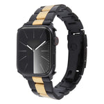 Bracelet de montre en acier inoxydable à trois maillons, pour Apple Watch 38 mm