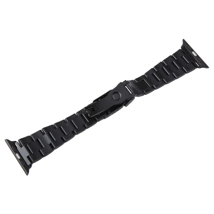 Bracelet de montre en acier inoxydable à trois maillons, pour Apple Watch 38 mm