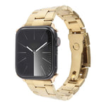 Bracelet de montre en acier inoxydable à trois maillons, pour Apple Watch 38 mm