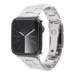 Bracelet de montre en acier inoxydable à trois maillons, pour Apple Watch 38 mm
