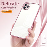 Coque de téléphone à placage transparent à trous fins, Pour iPhone 11 Pro Max, Pour iPhone 11, Pour iPhone 11 Pro, Pour iPhone X / XS, Pour iPhone XR, Pour iPhone XS Max