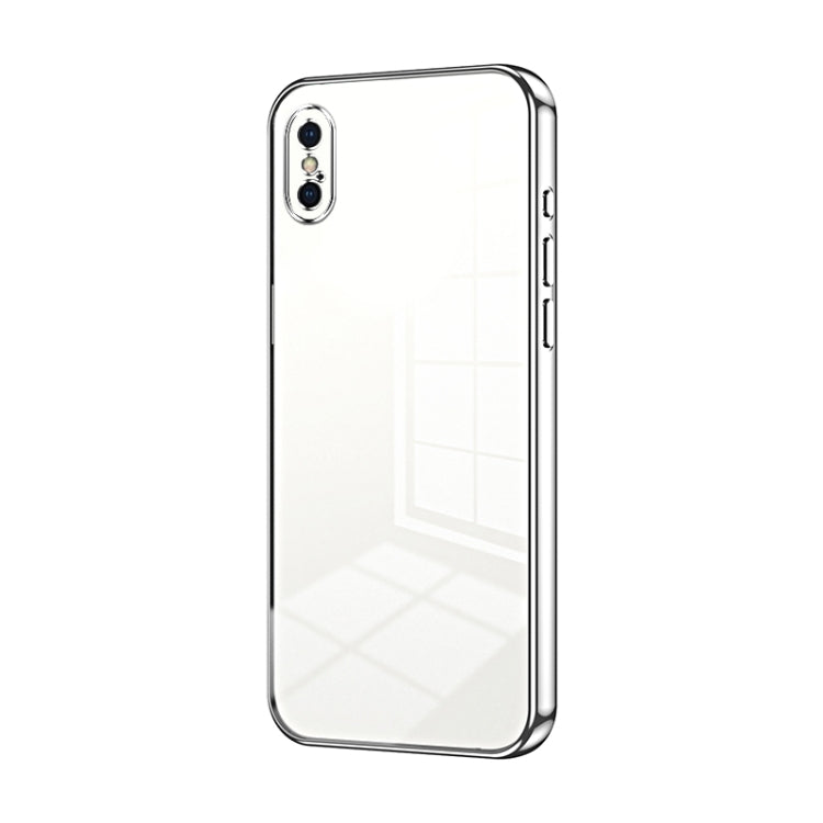 Coque de téléphone à placage transparent à trous fins, Pour iPhone 11 Pro Max, Pour iPhone 11, Pour iPhone 11 Pro, Pour iPhone X / XS, Pour iPhone XR, Pour iPhone XS Max