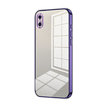 Coque de téléphone à placage transparent à trous fins, Pour iPhone 11 Pro Max, Pour iPhone 11, Pour iPhone 11 Pro, Pour iPhone X / XS, Pour iPhone XR, Pour iPhone XS Max