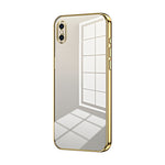 Coque de téléphone à placage transparent à trous fins, Pour iPhone 11 Pro Max, Pour iPhone 11, Pour iPhone 11 Pro, Pour iPhone X / XS, Pour iPhone XR, Pour iPhone XS Max