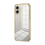 Coque de Téléphone à Trous Fins et Plaqué Transparent, Pour iPhone 16 Pro, Pour iPhone 16 Plus, Pour iPhone 16, Pour iPhone 15 Pro Max, Pour iPhone 15 Pro, Pour iPhone 15 Plus