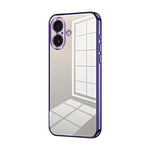 Coque de téléphone transparente à placage fin et à trous fins, pour iPhone 17e / 16e, pour iPhone 17 Pro Max, pour iPhone 17 Pro, pour iPhone 17, pour iPhone Air, pour iPhone 16 Pro Max