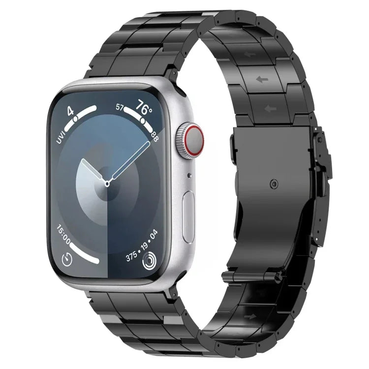 Bracelet de montre en acier titane trapézoïdal avec boucle de sécurité, pour Apple Watch 42 mm, pour Apple Watch 38 mm