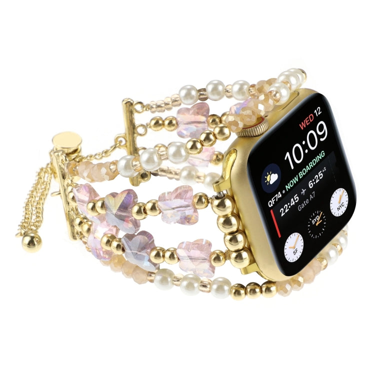 Bracelet de montre en métal chaîne papillon, pour Apple Watch SE 2022 44mm, pour Apple Watch Series 7 41mm, pour Apple Watch Series 7 45mm, pour Apple Watch SE 40mm, pour Apple Watch SE 44mm, pour Apple Watch Series 6 40mm, pour Apple Watch Series 6 44mm