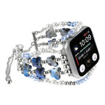 Bracelet de montre en métal chaîne papillon, pour Apple Watch SE 2022 44mm, pour Apple Watch Series 7 41mm, pour Apple Watch Series 7 45mm, pour Apple Watch SE 40mm, pour Apple Watch SE 44mm, pour Apple Watch Series 6 40mm, pour Apple Watch Series 6 44mm