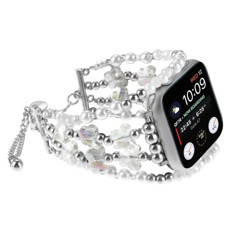 Bracelet de montre en métal chaîne papillon, pour Apple Watch SE 2022 44mm, pour Apple Watch Series 7 41mm, pour Apple Watch Series 7 45mm, pour Apple Watch SE 40mm, pour Apple Watch SE 44mm, pour Apple Watch Series 6 40mm, pour Apple Watch Series 6 44mm