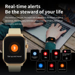 2.01 inch Milanese Steel Strap Bluetooth Call Smart Watch Support Heart Rate Monitoring / Non-invasive Blood Sugar, Milanese Steel Strap Gold