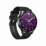Montre intelligente à appel Bluetooth avec bracelet en silicone de 1,43 pouce prenant en charge l'ECG / la glycémie non invasive, bracelet en silicone noir, bracelet en silicone jaune clair