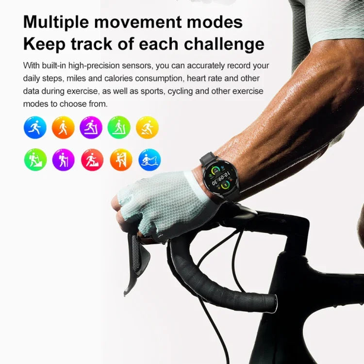 Montre intelligente à appel Bluetooth avec bracelet en silicone de 1,43 pouce prenant en charge l'ECG / la glycémie non invasive, bracelet en silicone noir, bracelet en silicone jaune clair
