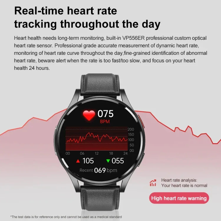 Montre intelligente à appel Bluetooth avec bracelet en silicone de 1,43 pouce prenant en charge l'ECG / la glycémie non invasive, bracelet en silicone noir, bracelet en silicone jaune clair