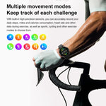 Montre Intelligente avec Bracelet en Cuir de 1,43 Pouce, Appel Bluetooth, Prise en Charge ECG / Glycémie Non Invasive, Bracelet en Cuir Noir, Bracelet en Cuir Marron