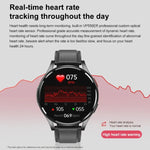 Montre Intelligente avec Bracelet en Cuir de 1,43 Pouce, Appel Bluetooth, Prise en Charge ECG / Glycémie Non Invasive, Bracelet en Cuir Noir, Bracelet en Cuir Marron