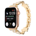 Bracelet de montre en alliage de zinc à 5 pétales, pour Apple Watch Series 4 44mm, pour Apple Watch Series 4 40mm, pour Apple Watch Series 3 38mm, pour Apple Watch Series 3 42mm, pour Apple Watch Series 2 42mm, pour Apple Watch Series 2 38mm