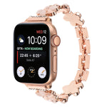 Bracelet de montre en alliage de zinc avec fleur à 5 pétales, pour Apple Watch 42mm, pour Apple Watch 38mm
