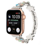 Bracelet de montre en alliage de zinc avec fleur à 5 pétales, pour Apple Watch 42mm, pour Apple Watch 38mm