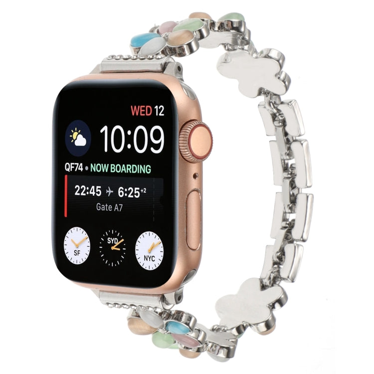 Bracelet de montre en alliage de zinc avec fleur à 5 pétales, pour Apple Watch 42mm, pour Apple Watch 38mm