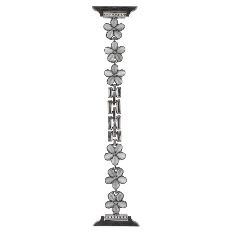 Bracelet de montre chaîne en alliage de zinc à fleur à 5 pétales, pour Apple Watch 42mm, pour Apple Watch 38mm