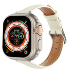 Bracelet de montre en cuir de crocodile fin, pour Apple Watch SE 2023 44mm, pour Apple Watch SE 2023 40mm, pour Apple Watch Ultra 2 49mm, pour Apple Watch Series 9 45mm, pour Apple Watch Series 9 41mm, pour Apple Watch Ultra 49mm
