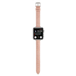 Bracelet de montre en cuir de crocodile fin, pour Apple Watch Series 8 41mm, pour Apple Watch Series 8 45mm, pour Apple Watch SE 2022 40mm, pour Apple Watch SE 2022 44mm, pour Apple Watch Series 7 41mm, pour Apple Watch Series 7 45mm