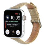 Bracelet de montre en cuir de crocodile fin, pour Apple Watch Series 8 41mm, pour Apple Watch Series 8 45mm, pour Apple Watch SE 2022 40mm, pour Apple Watch SE 2022 44mm, pour Apple Watch Series 7 41mm, pour Apple Watch Series 7 45mm
