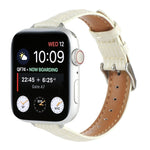 Bracelet de montre en cuir de crocodile fin, pour Apple Watch Series 4 44mm, pour Apple Watch Series 4 40mm, pour Apple Watch Series 3 38mm, pour Apple Watch Series 3 42mm, pour Apple Watch Series 2 42mm, pour Apple Watch Series 2 38mm