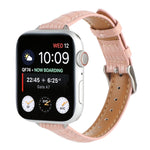 Bracelet de montre en cuir de crocodile fin, pour Apple Watch 42mm, pour Apple Watch 38mm