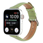 Bracelet de montre en cuir de crocodile fin, pour Apple Watch 42mm, pour Apple Watch 38mm