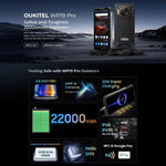 Oukitel WP19 Pro, écran 6,8 pouces, processeur octocœur MediaTek Helio G99, NFC, réseau 4G, WP19 Pro 8 Go + 256 Go