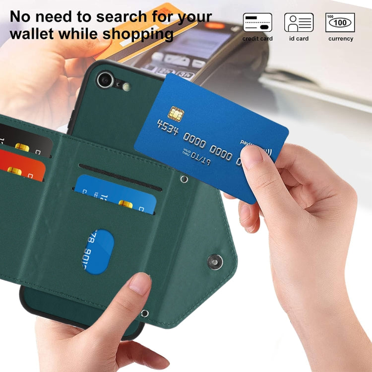 Étui de Téléphone RFID avec Lanière Longue et Motif Losanges, Pour iPhone SE 2022 / SE 2020, Pour iPhone 13 Pro Max, Pour iPhone 13 Pro, Pour iPhone 13, Pour iPhone 13 mini, Pour iPhone 12, Pour iPhone 12 Pro Max, Pour iPhone 12 Pro