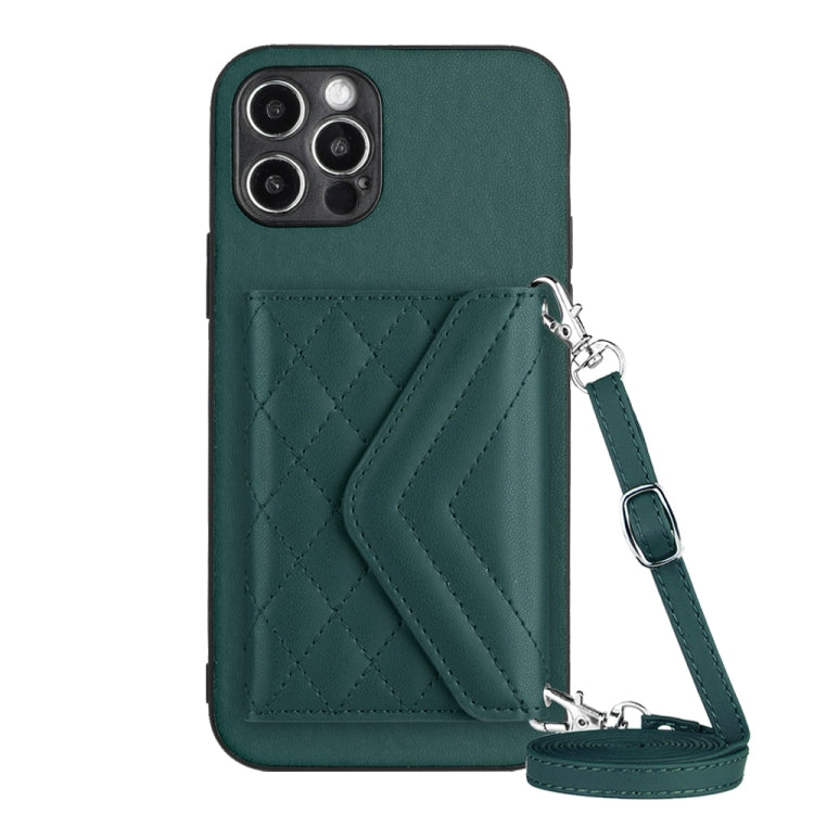 Étui de Téléphone RFID avec Lanière Longue et Motif Losanges, Pour iPhone SE 2022 / SE 2020, Pour iPhone 13 Pro Max, Pour iPhone 13 Pro, Pour iPhone 13, Pour iPhone 13 mini, Pour iPhone 12, Pour iPhone 12 Pro Max, Pour iPhone 12 Pro