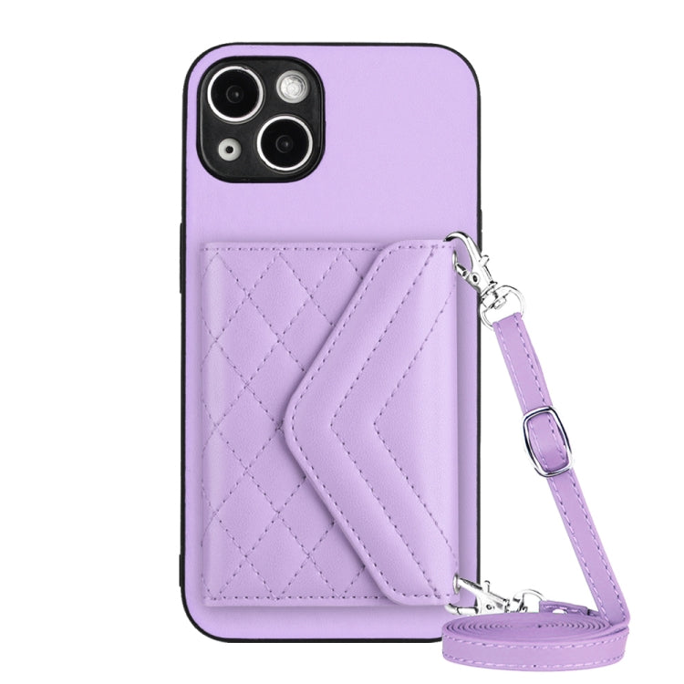 Étui de Téléphone RFID avec Lanière Longue et Motif Losanges, Pour iPhone SE 2022 / SE 2020, Pour iPhone 13 Pro Max, Pour iPhone 13 Pro, Pour iPhone 13, Pour iPhone 13 mini, Pour iPhone 12, Pour iPhone 12 Pro Max, Pour iPhone 12 Pro